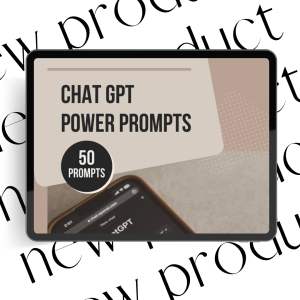 50 AI ChatGPT Power Prompts to Plan, Create, & Sell Smarter